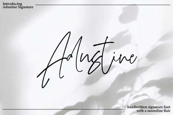 Adustine Signature Font for Business Branding