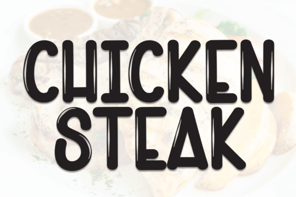 Chicken Steak Font for Creative Projects