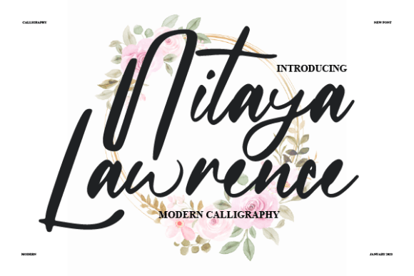 Nitaya Lawrence Font: Modern Handwritten Style