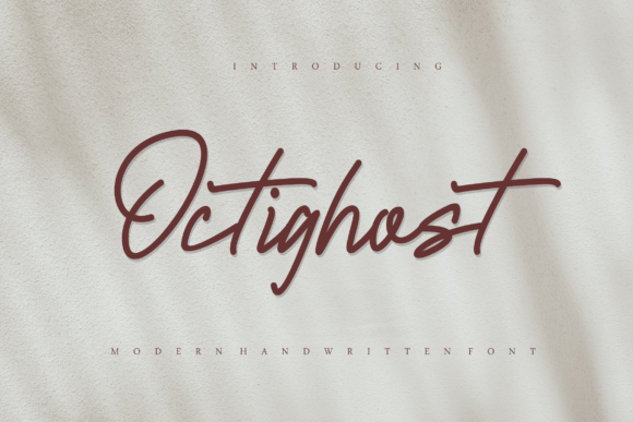 Octighost: A Modern Handwritten Font