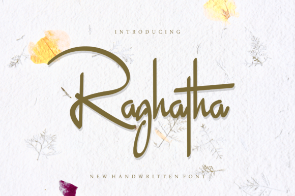 Raghatha Font: Modern Handwritten Style