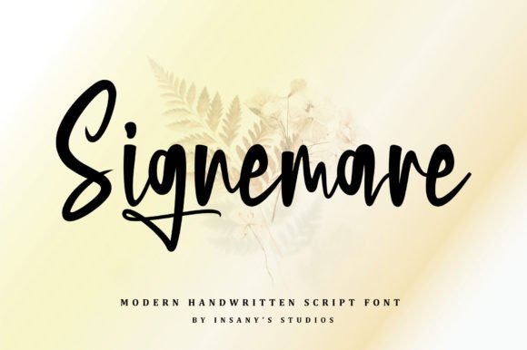Signemare: A Stylish Handwritten Font