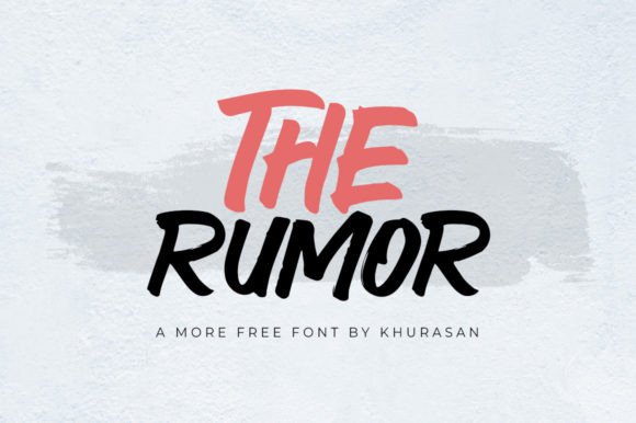 The Rumor Font: A Modern Brush for Creative Design